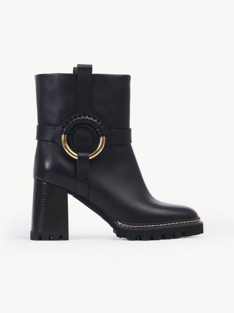 Black Chloe Hana Ankle Boots | CHE-SR14891