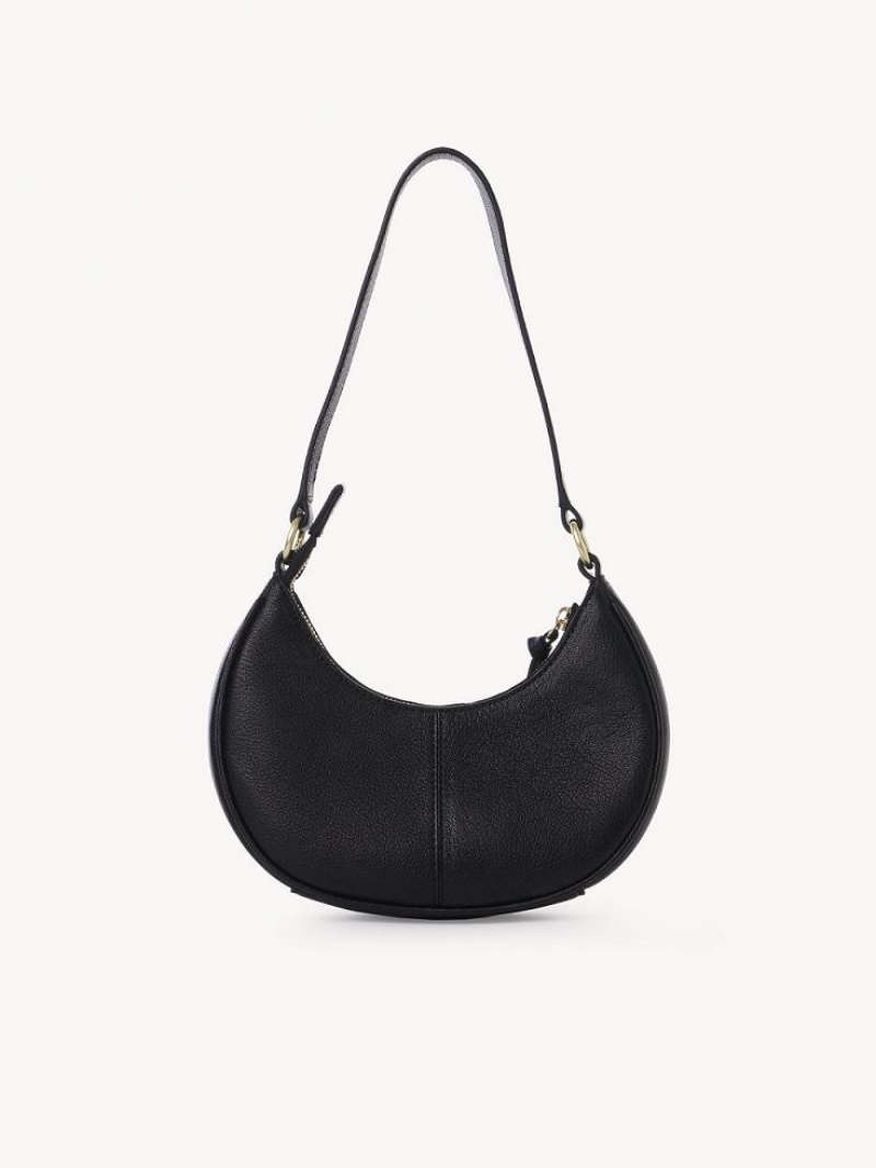 Black Chloe Hana Half Moon Shoulder Bags | CHE-SR14623