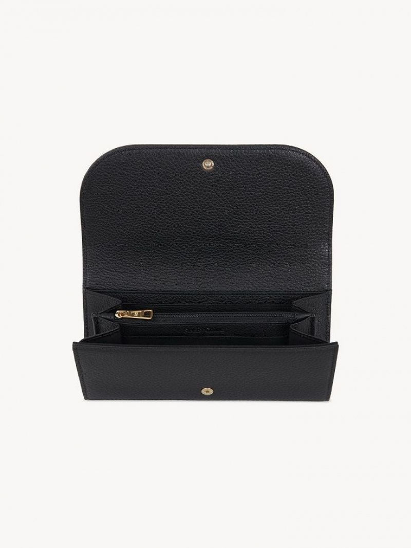 Black Chloe Hana Long Wallets | CHE-SR14918