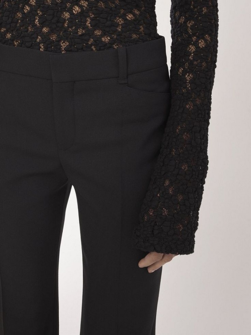 Black Chloe Low-waist Flare Pants | CHE-SR14020