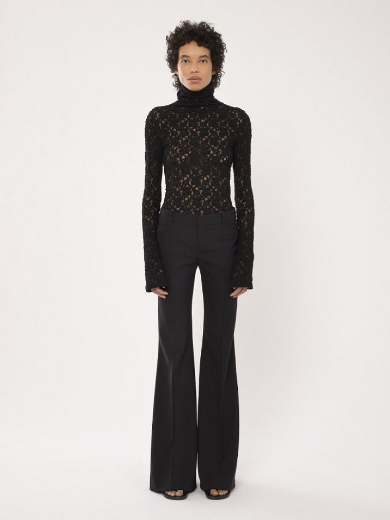 Black Chloe Low-waist Flare Suiting | CHE-SR14040