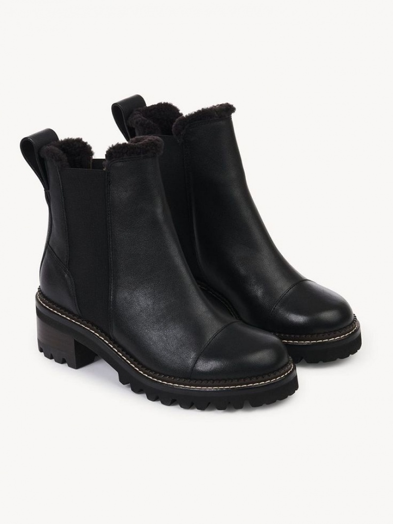 Black Chloe Mallory Chelsea Boots | CHE-SR14873