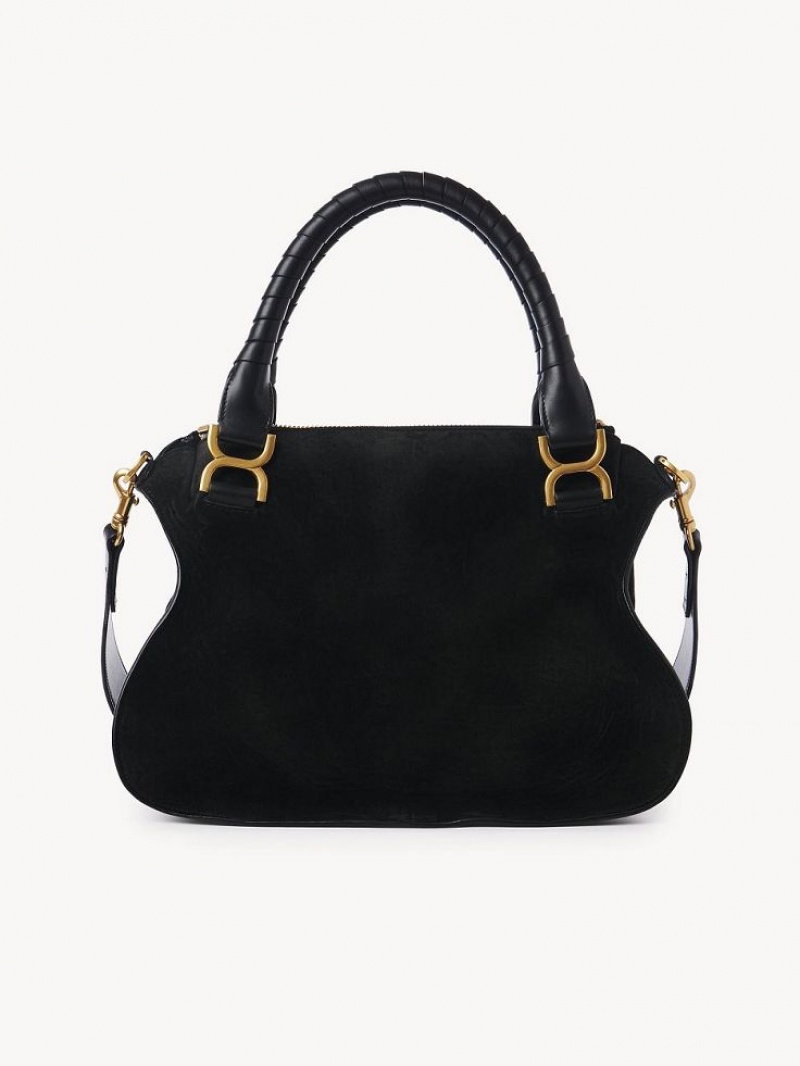 Black Chloe Marcie Double Carry Shoulder Bags | CHE-SR13438