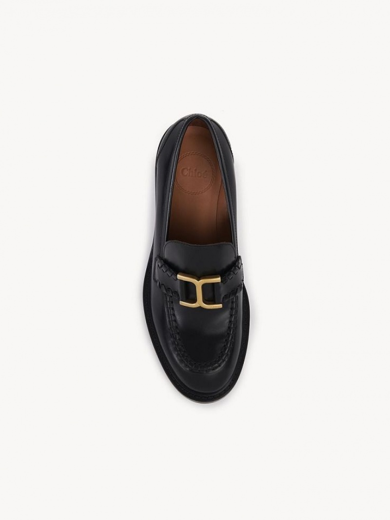 Black Chloe Marcie Heeled Loafer | CHE-SR14244