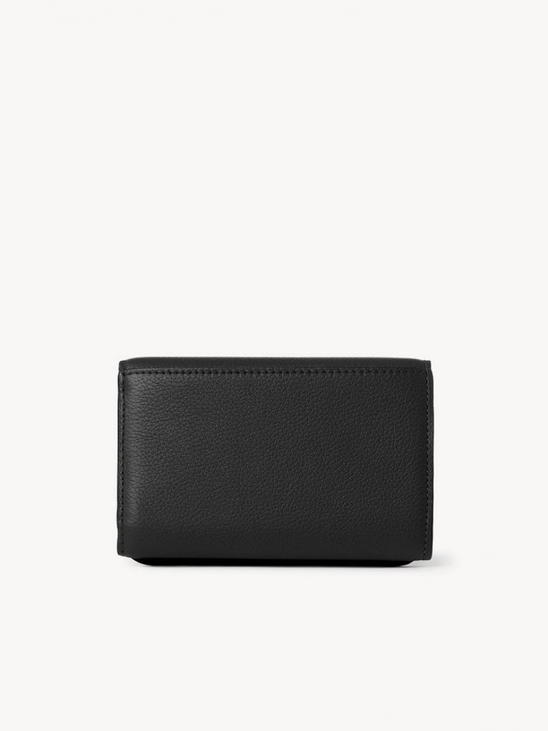 Black Chloe Marcie Medium Compact Wallets | CHE-SR14283