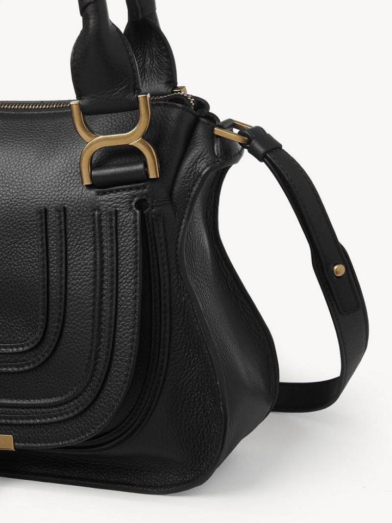 Black Chloe Marcie Small Double Carry Crossbody Bags | CHE-SR13489