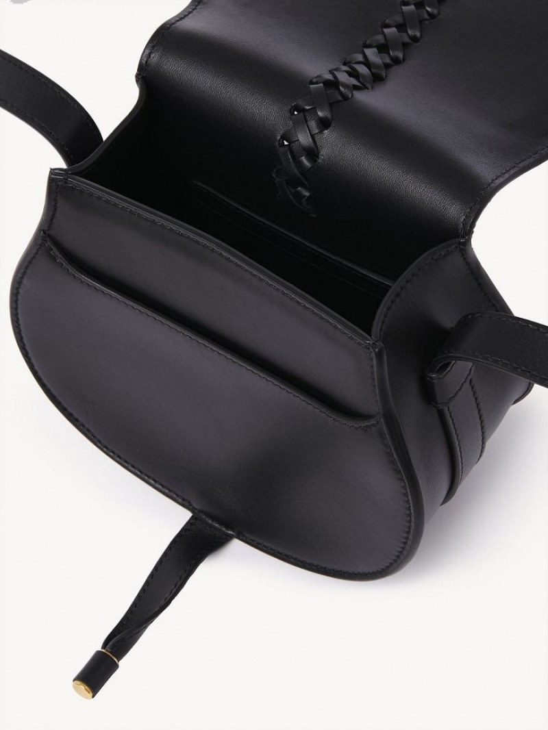 Black Chloe Marcie Small Saddle Shoulder Bags | CHE-SR13413