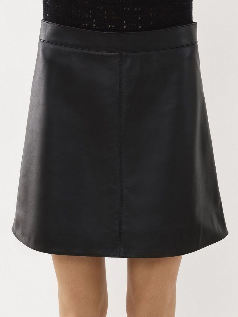 Black Chloe Mini Skirt Leather | CHE-SR14112