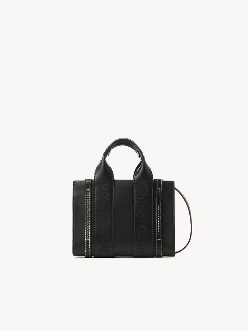 Black Chloe Mini Woody Crossbody Bags | CHE-SR13560