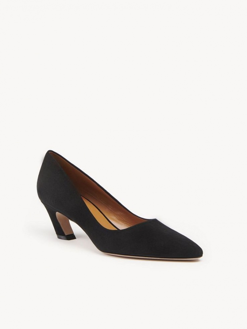 Black Chloe Oli Heel Pumps | CHE-SR14268