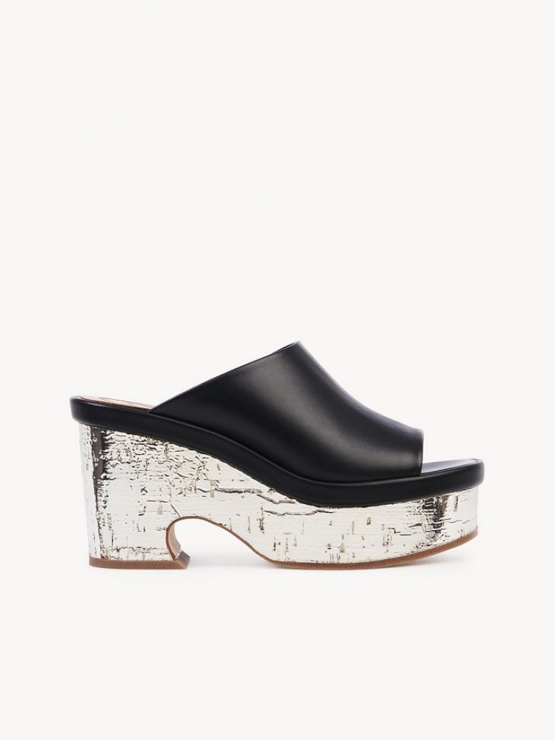 Black Chloe Oli Platform Mule | CHE-SR14156