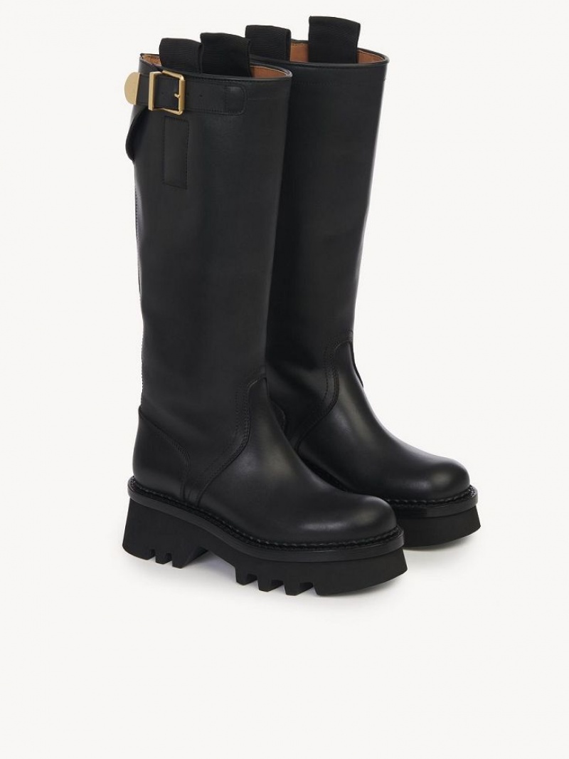 Black Chloe Owena High Boots | CHE-SR14238