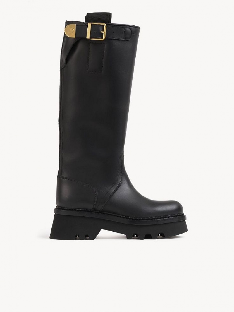 Black Chloe Owena High Boots | CHE-SR14238