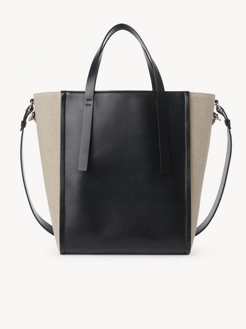 Black Chloe Sense Medium Shoulder Bags | CHE-SR13423