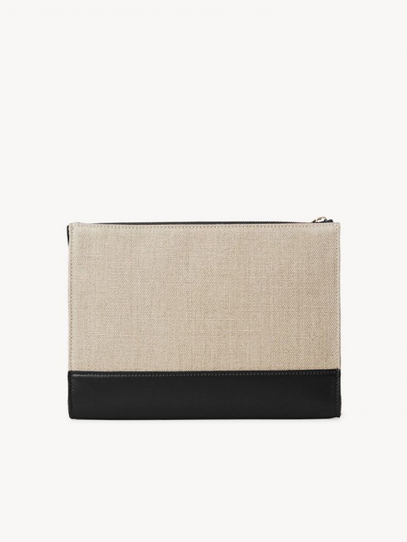 Black Chloe Sense Zippered Pouches | CHE-SR14328