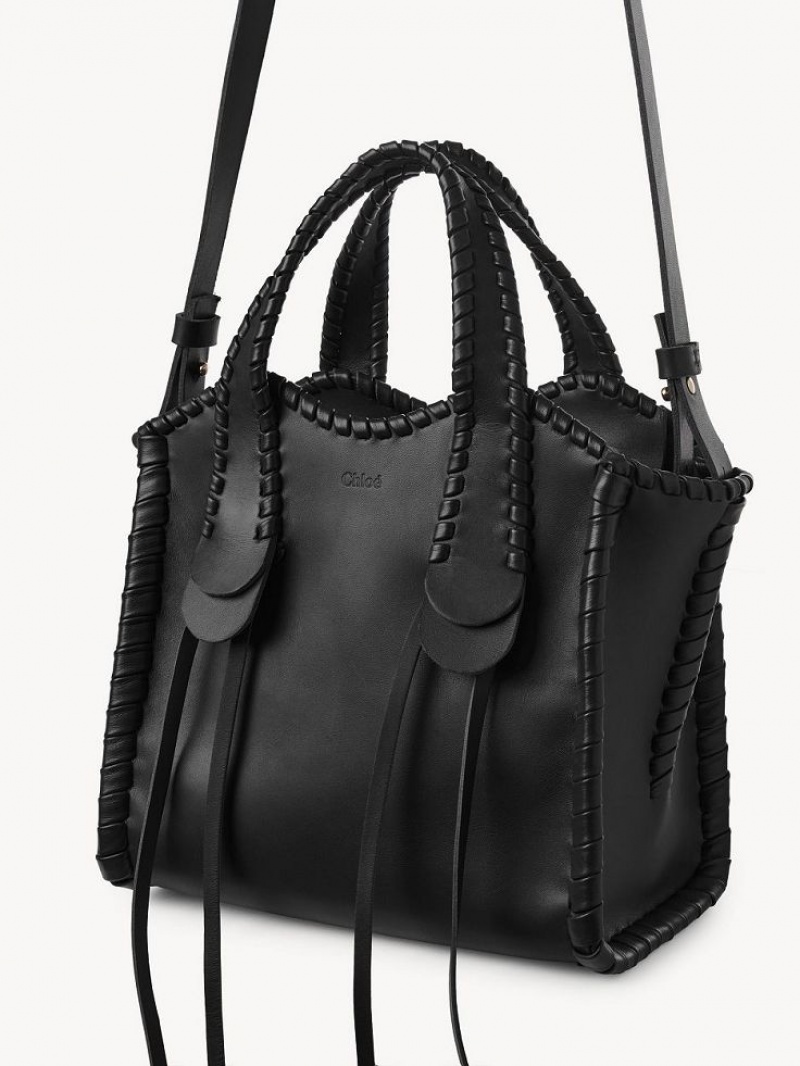 Black Chloe Small Mony Tote Bags | CHE-SR13377