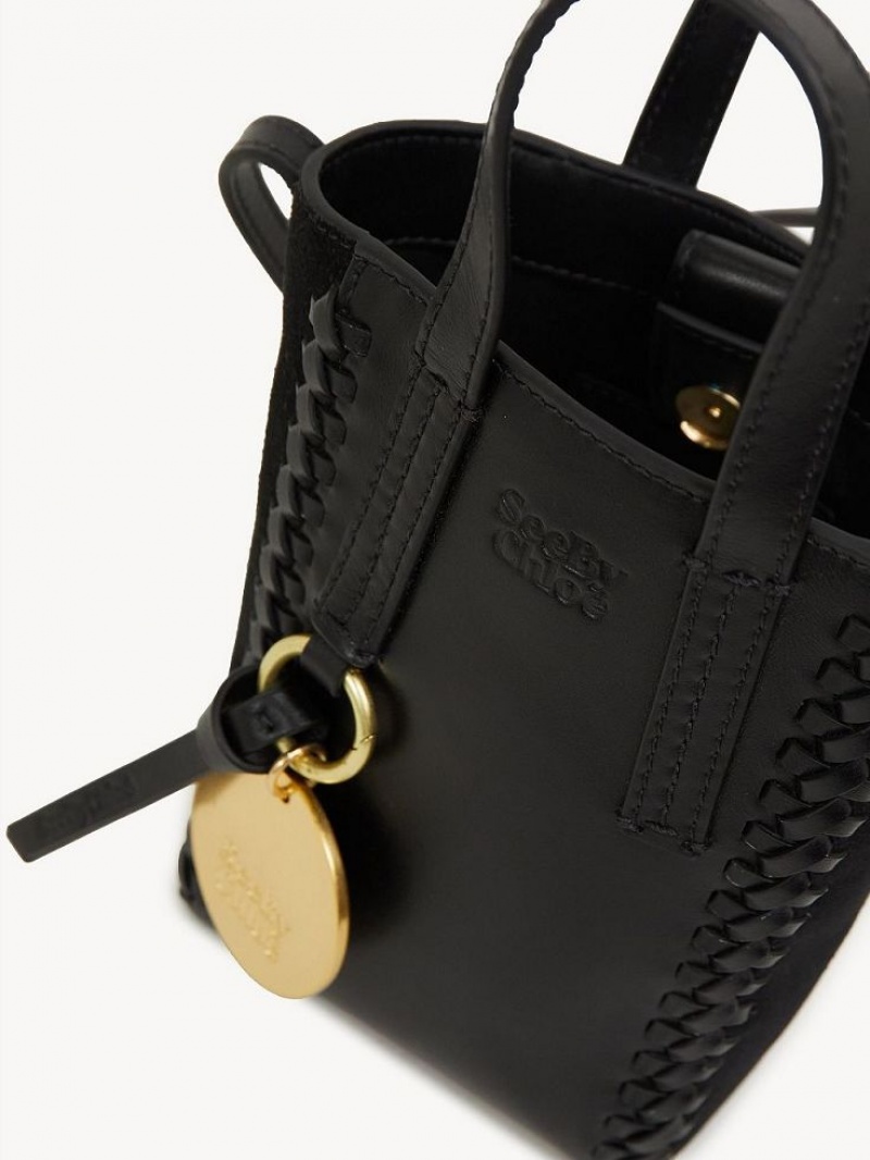 Black Chloe Tilda Mini Tote Bags | CHE-SR14708