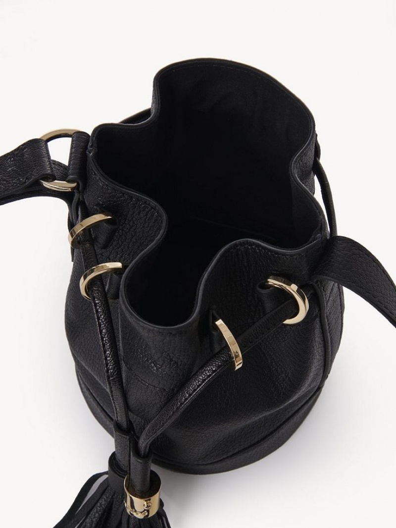 Black Chloe Vicki Small Bucket Shoulder Bags | CHE-SR14644