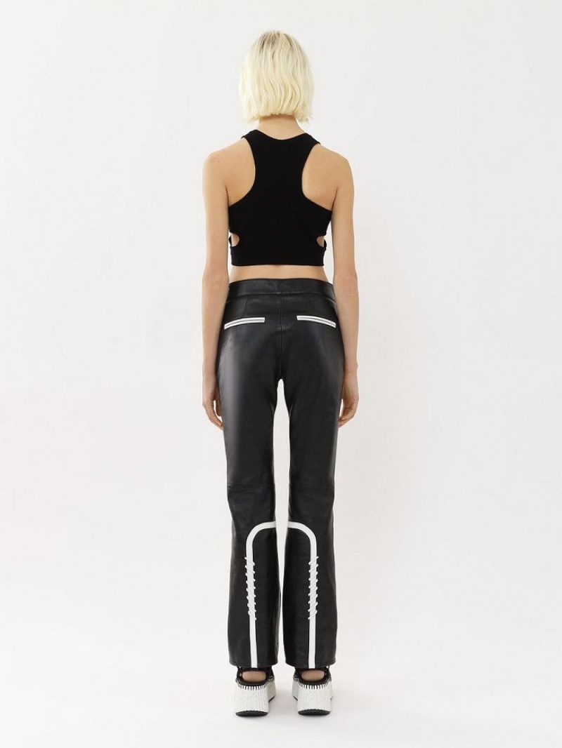 Black - Yellow 1 Chloe Biker Pants | CHE-SR13975