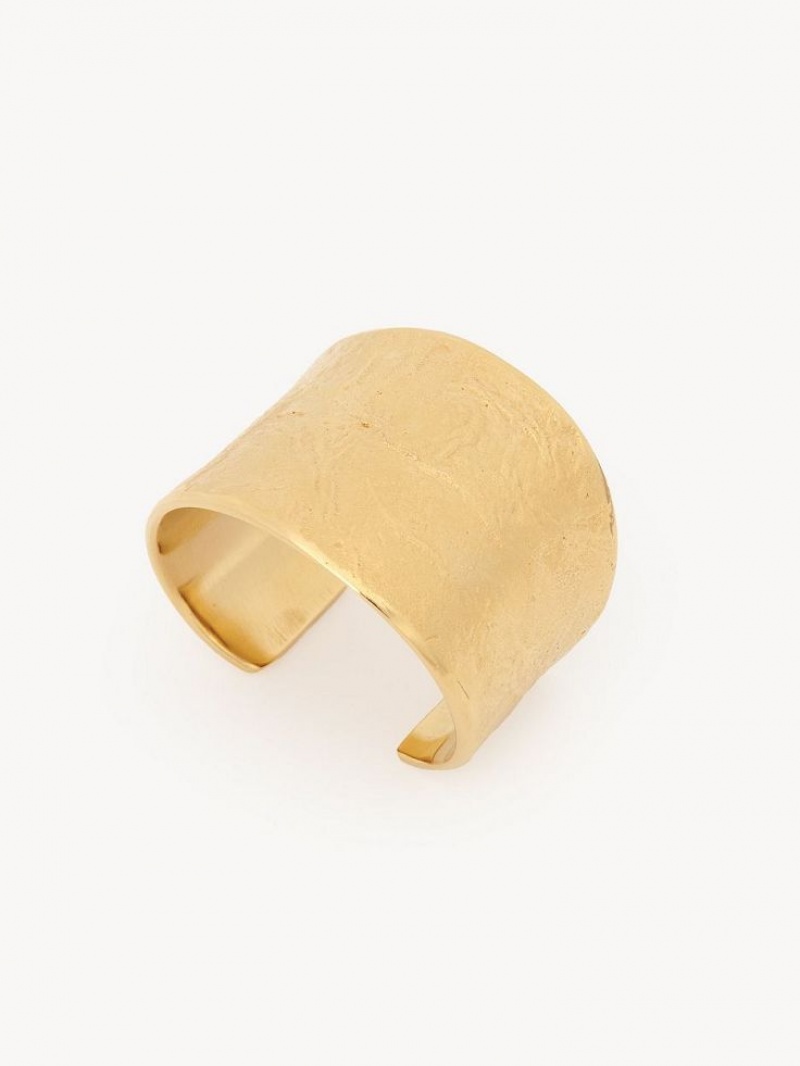 Bright Gold Chloe Penelope Cuff Bracelets | CHE-SR14463