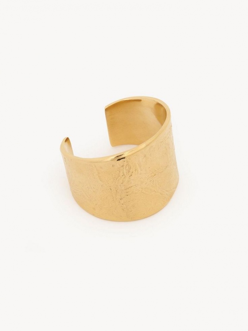 Bright Gold Chloe Penelope Cuff Bracelets | CHE-SR14463