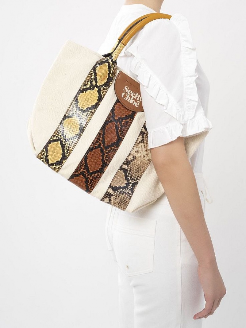 Burning Camel Chloe Laetizia Small Tote Bags | CHE-SR14700