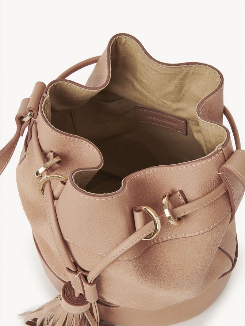 COFFEE PINK Chloe Vicki Bucket Shoulder Bags | CHE-SR14609