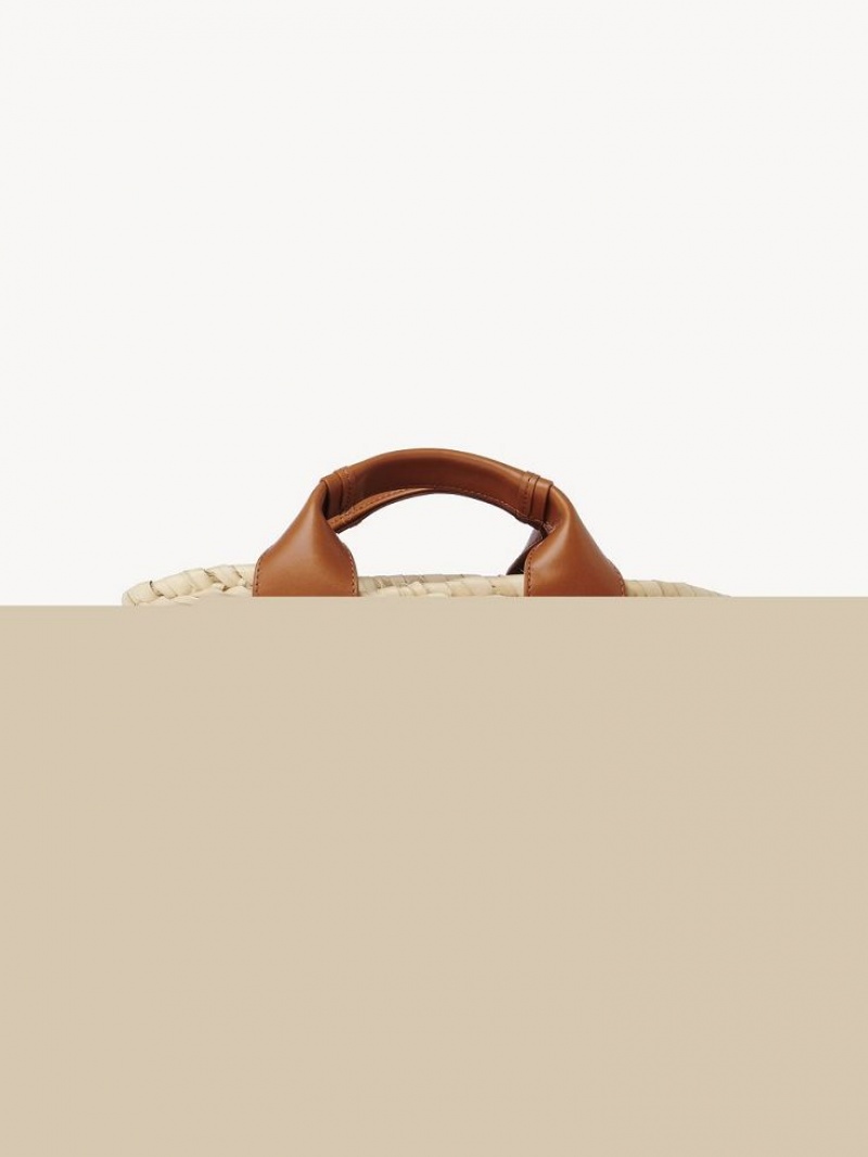 Caramel Chloe Sense Small Basket Tote Bags | CHE-SR13320