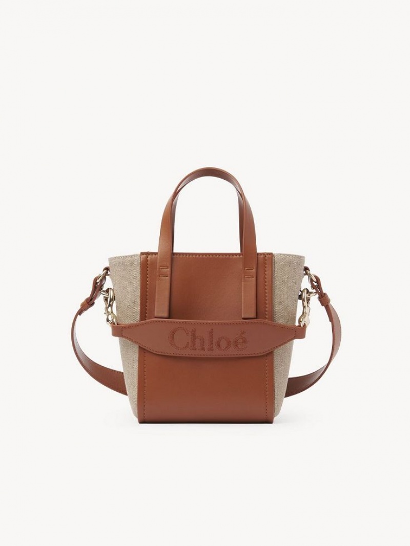 Caramel Chloe Sense Small Tote Bags | CHE-SR13285