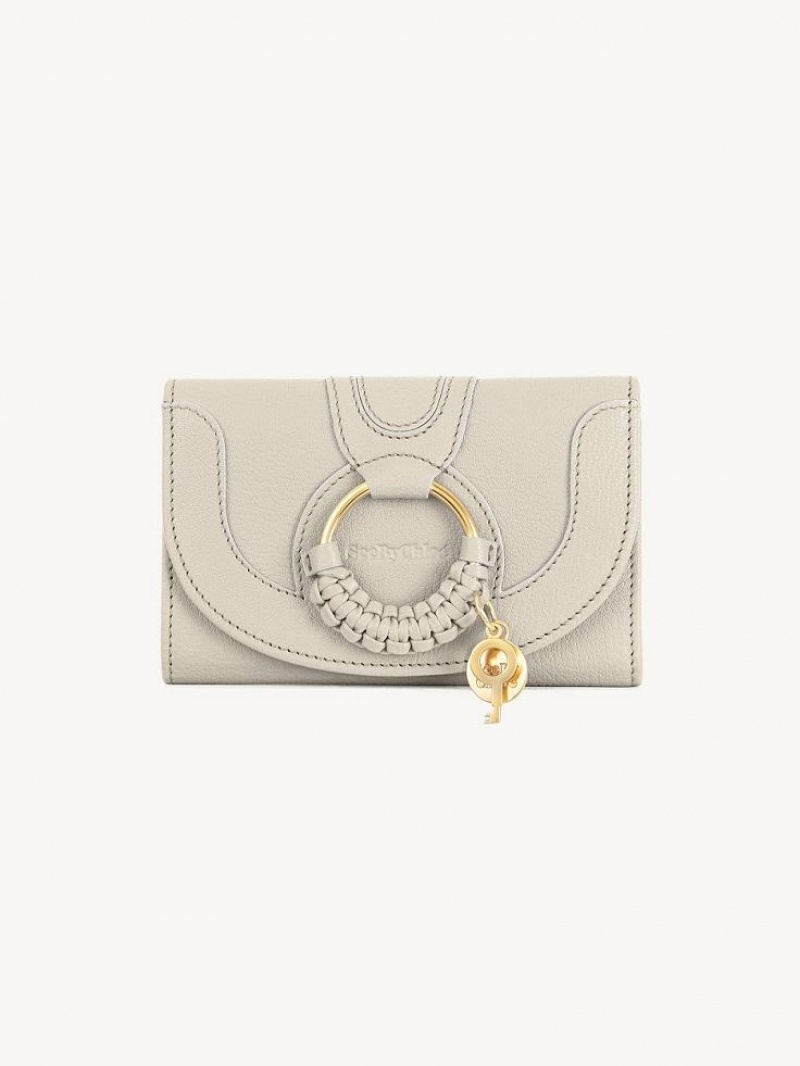 Cement Beige Chloe Hana Compact Wallets | CHE-SR14904