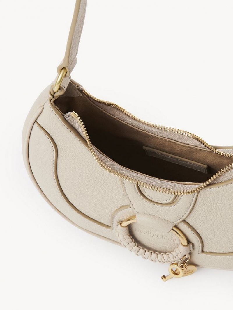 Cement Beige Chloe Hana Half Moon Mini Bags | CHE-SR14765