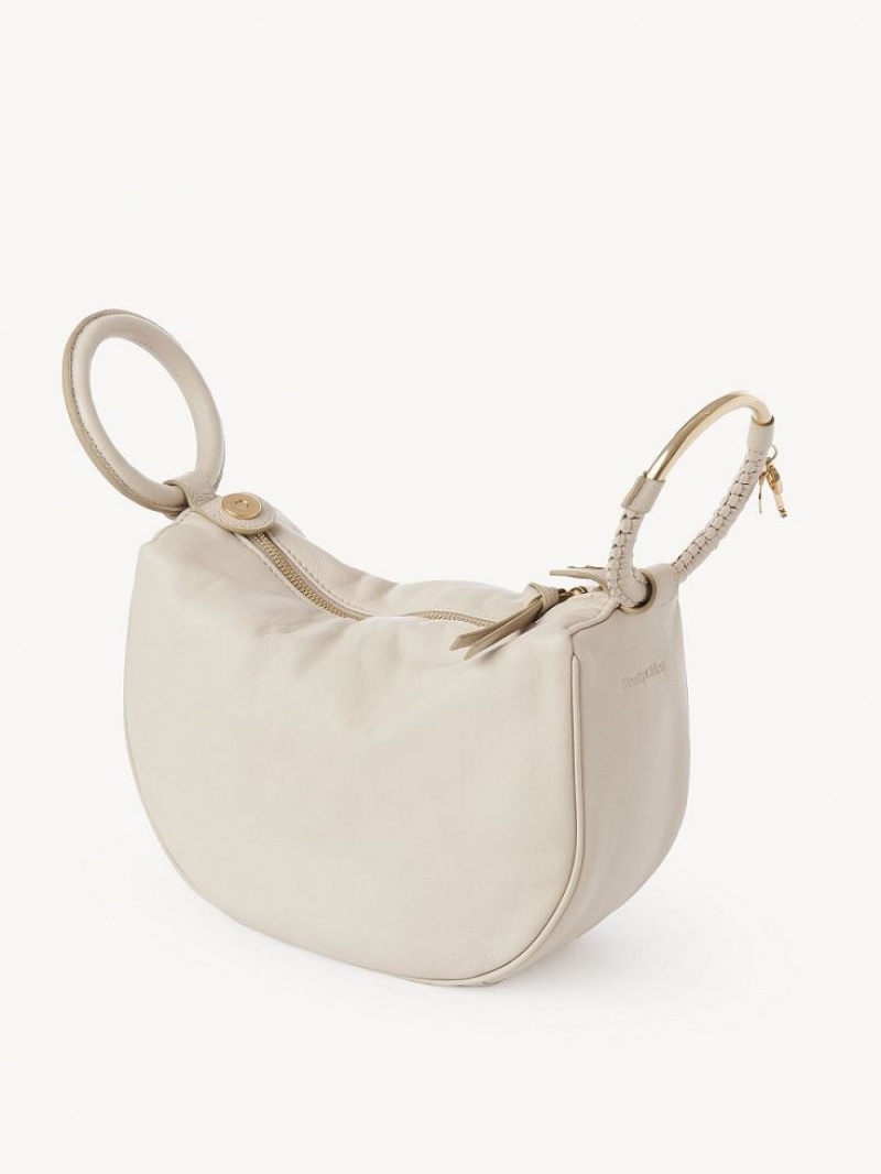 Cement Beige Chloe Hana Wristlet Mini Bags | CHE-SR14774