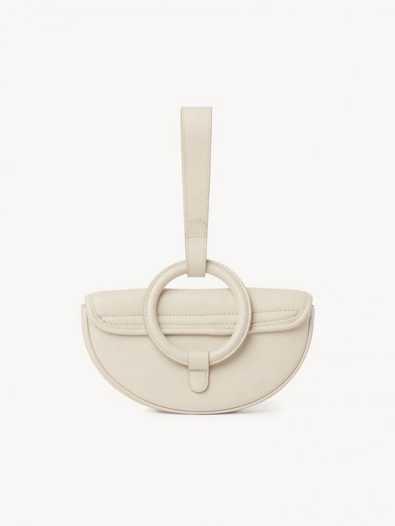 Cement Beige Chloe Mara Half Moon Mini Bags | CHE-SR14755