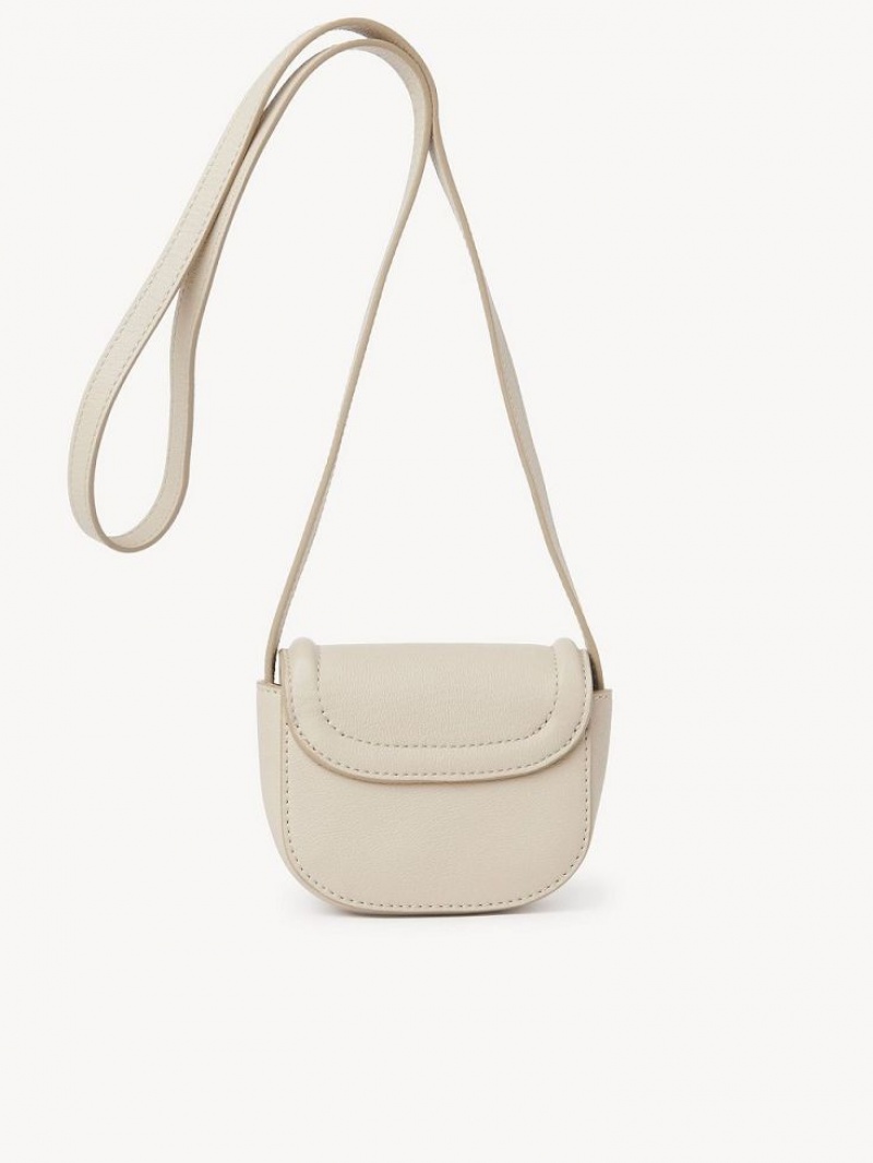 Cement Beige Chloe Mara Micro Shoulder Bags | CHE-SR14607