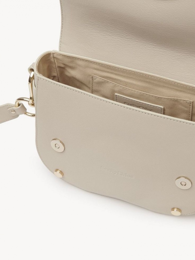 Cement Beige Chloe Mara Shoulder Bags | CHE-SR14674