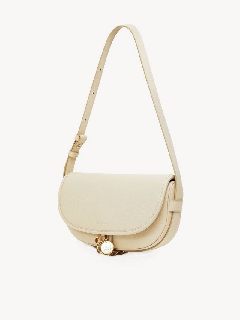 Cement Beige Chloe Mara Uette Shoulder Bags | CHE-SR14652