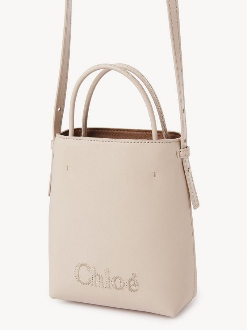 Cement Pink Chloe Sense Micro Shoulder Bags | CHE-SR13409