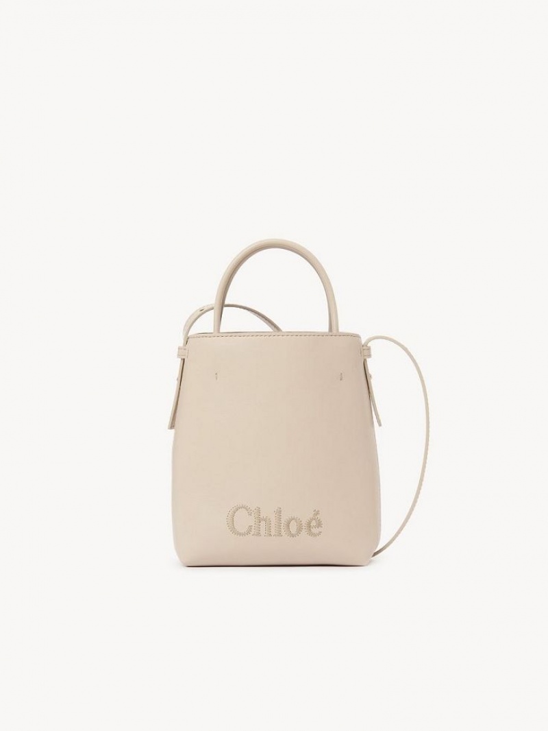 Cement Pink Chloe Sense Tote Mini Bags | CHE-SR13719