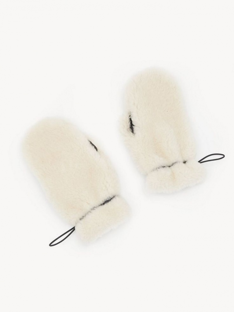 Chocolate Chloe Shearling Mittens Hats | CHE-SR14478