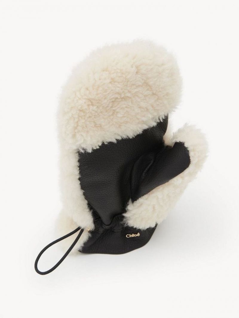 Chocolate Chloe Shearling Mittens Hats | CHE-SR14478