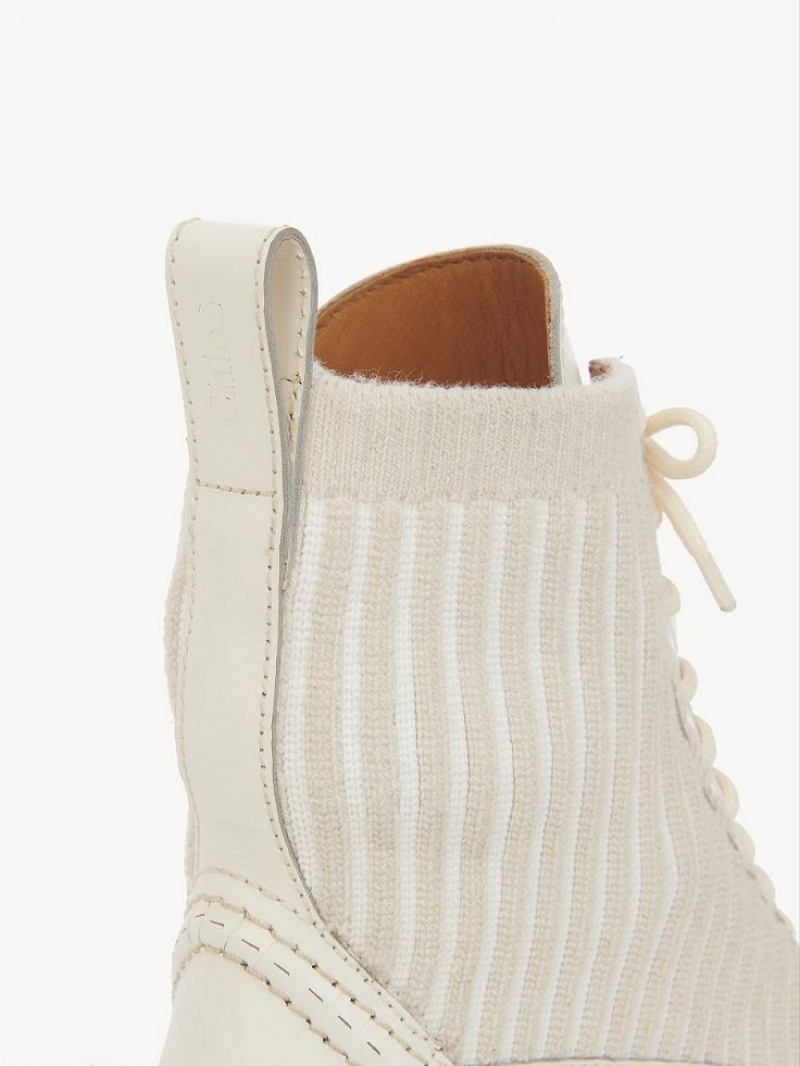 Cloudy White Chloe Owena Ankle Boots | CHE-SR14214