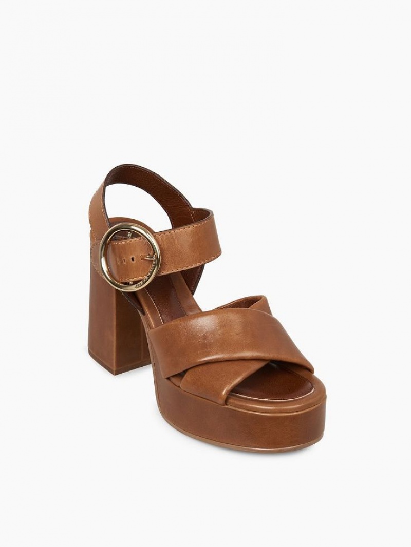 Cuoio Chloe Lyna Heeled Sandals | CHE-SR14841