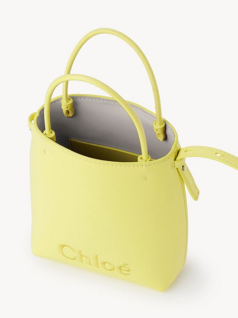 DAFFODIL YELLOW Chloe Sense Micro Shoulder Bags | CHE-SR13408