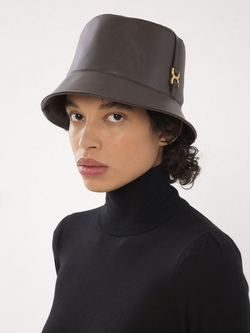 DARKENED BROWN Chloe Marcie Bucket Hats | CHE-SR14468