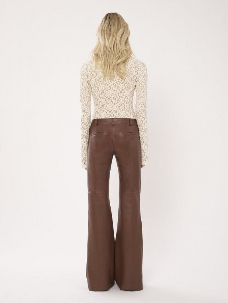 DARK CHESNUT Chloe Low-waist Flare Pants | CHE-SR14021