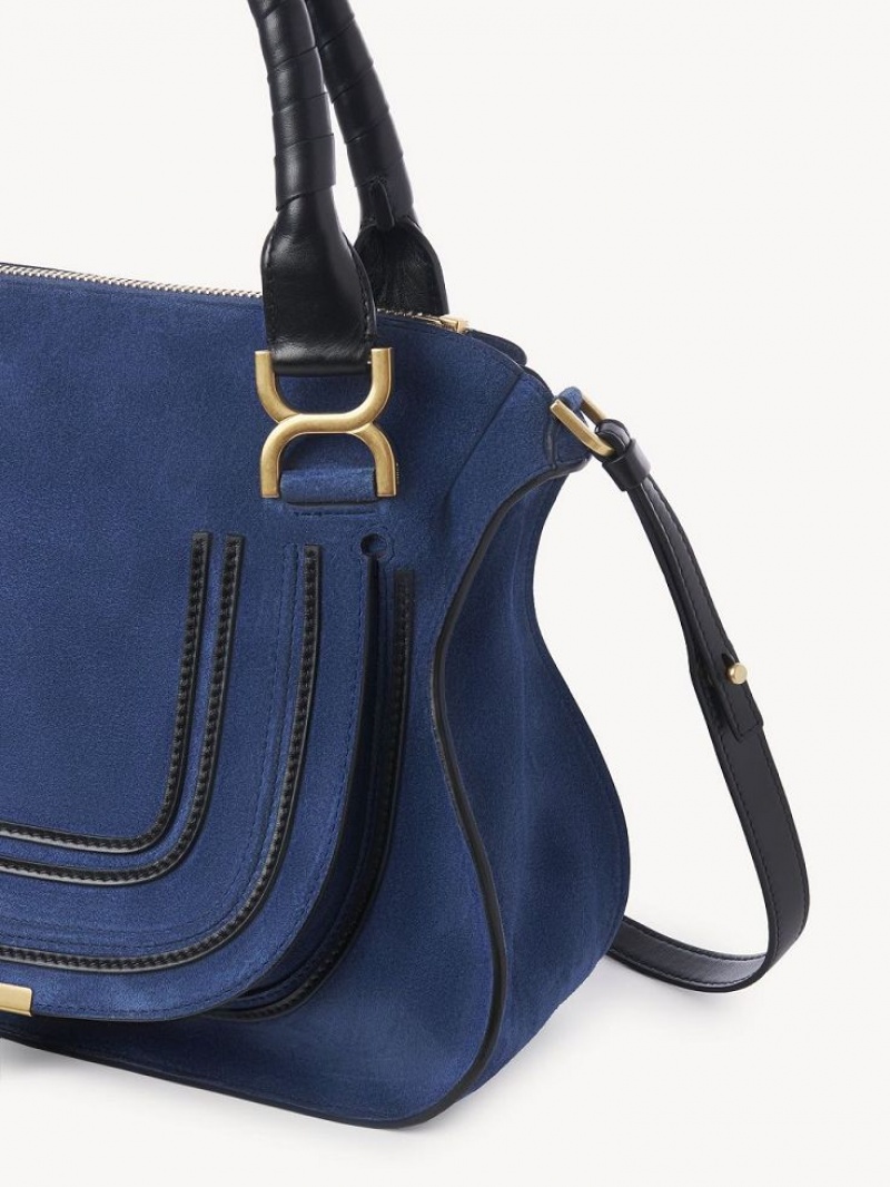 DEEP DENIM Chloe Marcie Double Carry Crossbody Bags | CHE-SR13504