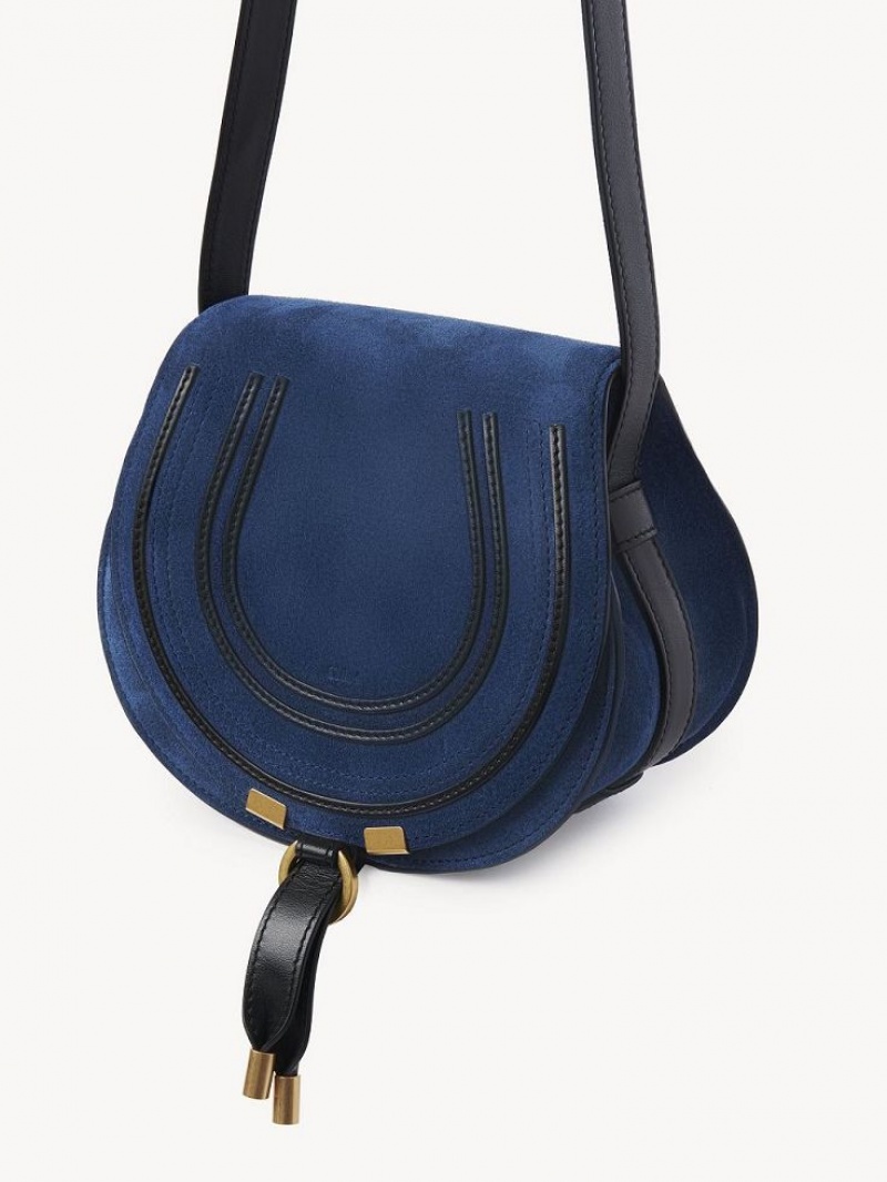 DEEP DENIM Chloe Marcie Small Crossbody Bags | CHE-SR13542