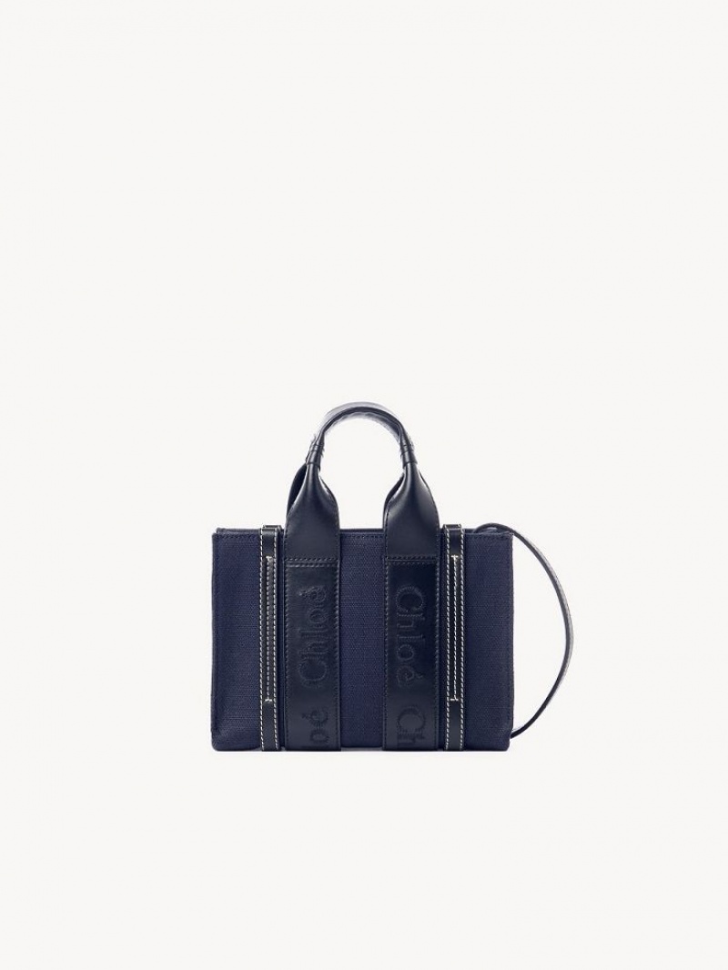 DEEP DENIM Chloe Woody Tote 4 Mini Bags | CHE-SR13699