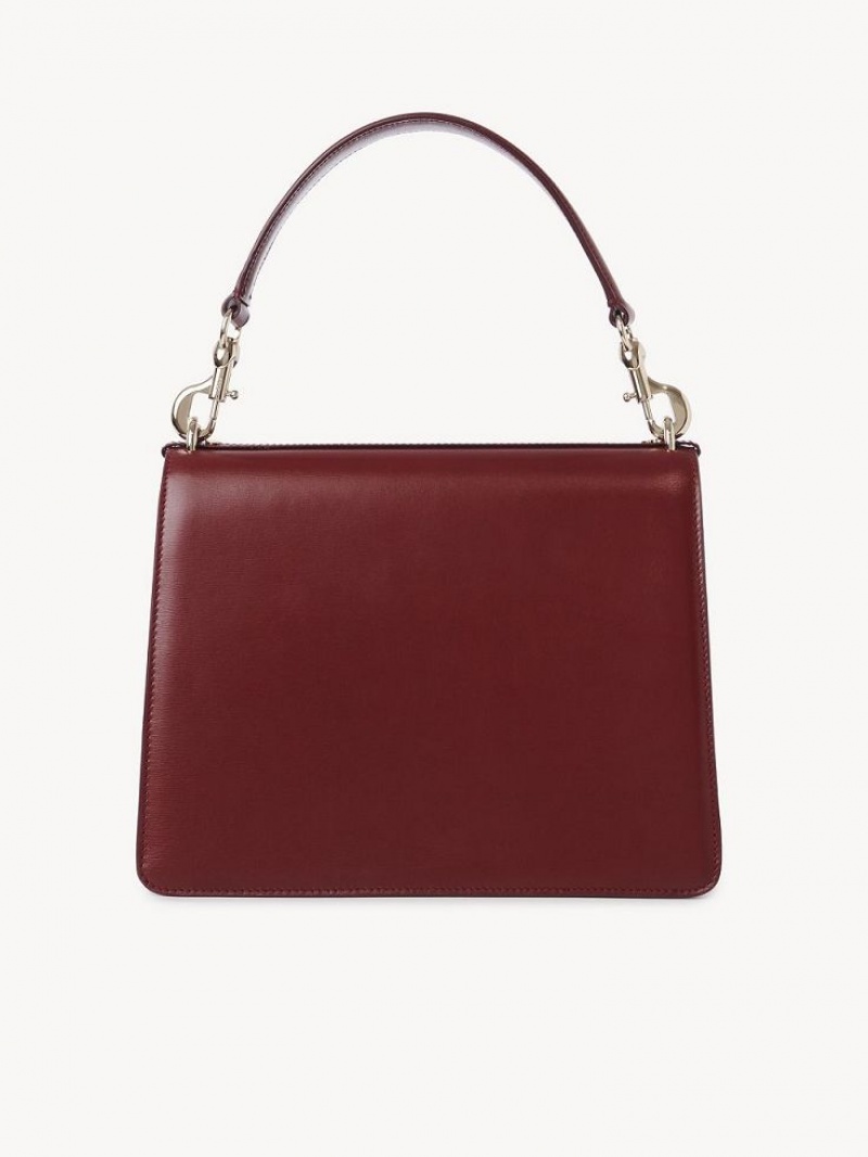 DEEP RED Chloe Penelope Medium Top Handle Shoulder Bags | CHE-SR13447