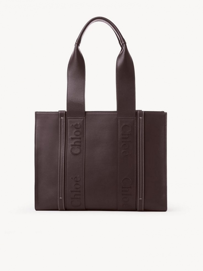 DEEP VIOLINE Chloe Medium Woody Tote Bags | CHE-SR13394